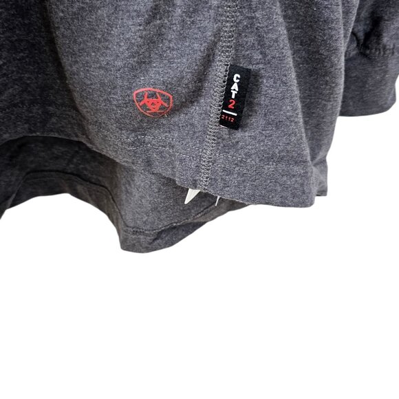 Ariat Mens Flame Resistant Work Knit Shirt, Grey, Cat 2, 2112, Workwear, Size L - Picture 12 of 12